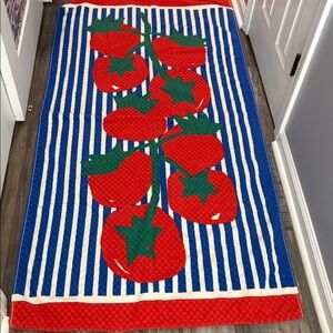 Room Essentials Red White & Blue Tomato Gingham Picnic Stripe Beach Towel Lot